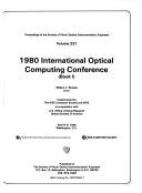 Cover of: 1980 International Optical Computing Conference, April 8-9, 1980, Washington, D.C.