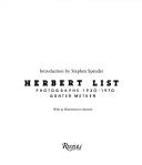 Cover of: Herbert List, photographs 1930-1970 by Herbert List