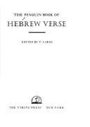 Cover of: The Penguin book of Hebrew verse