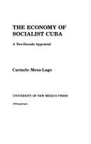 Cover of: The economy of socialist Cuba: a two-decade appraisal