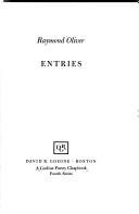 Cover of: Entries by Oliver, Raymond