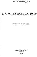 Cover of: Una estrella roja by María Teresa León