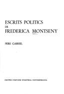 Cover of: Escrits politics de Frederica Montseny