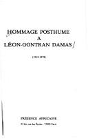 Cover of: Hommage posthume à Léon-Gontran Damas, (1912-1978). by 