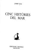 Cover of: Cinc històries del mar by Josep Pla