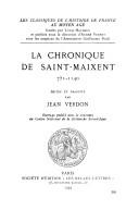 Cover of: La chronique de Saint-Maixent, 751-1140