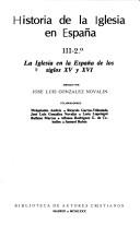 Cover of: Historia de la Iglesia en España by dirigido por Ricardo García Villoslada ... [et al.] ; colaboradores, Manuel Sotomayor y Muro ... [et al.].