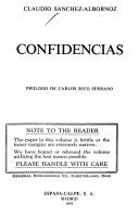 Cover of: Confidencias