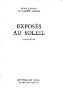 Cover of: Exposés au soleil by Jean Cayrol