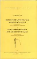 Cover of: Dictionnaire sango-français = by Luc Bouquiaux