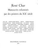 Cover of: Manuscrits enluminés par des peintres du XXe siècle by commissaire de l'exposition et rédacteur du catalogue, Antoine Coron].