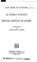 Cover of: El diablo Cojuelo ; Reinar después de morir by Luis Vélez de Guevara y Dueñas