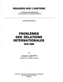 Cover of: Problèmes des relations internationales: 1918-1949