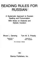 Cover of: Reading rules for Russian by Bruce L. Derwing