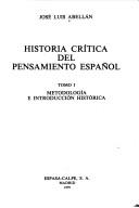 Cover of: Historia crítica del pensamiento español