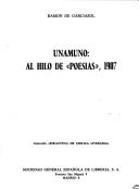 Cover of: Unamuno, al hilo de Poesias, 1907