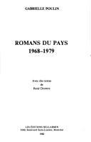 Cover of: Romans du pays: 1968-1979