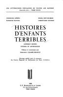 Cover of: Histoires d'enfants terribles: (Afrique noire) : études et anthologie