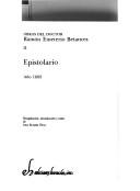 Cover of: Epistolario, año 1895