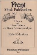 Cover of: Theses and dissertations on Black American music