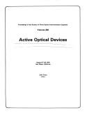 Cover of: Active optical devices: proceedings