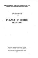 Cover of: Polacy w Opolu, 1933-1939