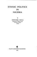 Ethnic politics in Nigeria by Okwudiba Nnoli