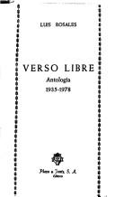 Cover of: Verso libre: antología 1935-1978