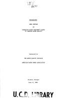 Proceedings by AWWA Seminar on Upgrading Water Treatment Plants to Improve Water Quality (1980 Atlanta, Ga.)