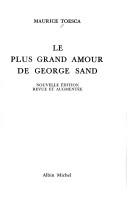 Cover of: Le plus grand amour de George Sand