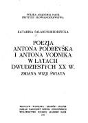 Poezja Antona Podbevška i Antona Vodnika w latach dwudziestych XX w by Katarina Šalamun-Biedrzycka