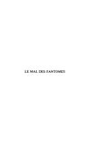 Cover of: Le mal des fantômes by Benjamin Fondane