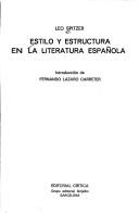 Cover of: Estilo y estructura en la literatura española