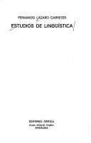 Cover of: Estudios de lingüística