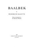 Baalbek by Friedrich Ragette