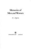 Cover of: Memories of men and women by A. L. Rowse