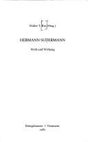 Cover of: Hermann Sudermann: Werk und Wirkung