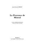 Cover of: La Provence de Mistral: sur une collection de documents réunis par Michel Chirinian