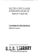 Cover of: Electro-optics/laser international '80 UK, Brighton, 25-27 March 1980: conference proceedings