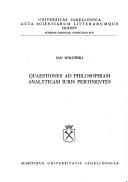 Cover of: Z zagadnień analitycznej filozofii prawa =: Quaestiones ad philosophiam analyticam iuris pertinentes