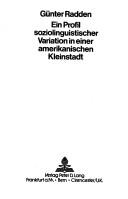 Cover of: Ein Profil soziolinguistischer Variation in einer amerikanischen Kleinstadt