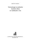 Cover of: Untersuchungen zur politischen Geschichte Athens im 3. Jahrhundert v. Chr.