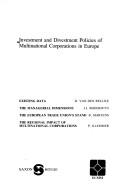 Cover of: Investment and divestment policies of multinational corporations in Europe