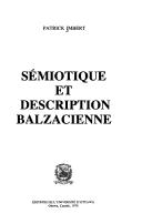 Cover of: Sémiotique et description balzacienne