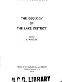 Cover of: The Geology of the Lake District