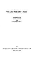 Cover of: Werturteilsstreit, hrsg. von Hans Albert und Ernst Topitsch.