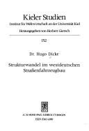 Cover of: Strukturwandel im westdeutschen Strassenfahrzeugbau