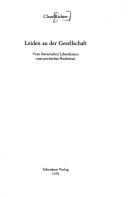 Cover of: Leiden an der Gesellschaft: vom literarischen Liberalismus zum poetischen Realismus