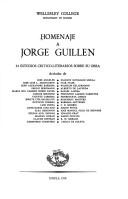 Cover of: Homenaje a Jorge Guillén: 32 estudios crítico-literarios sobre su obra ....