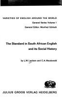 Cover of: standard in South African English and its social history | Lanham, L. W.